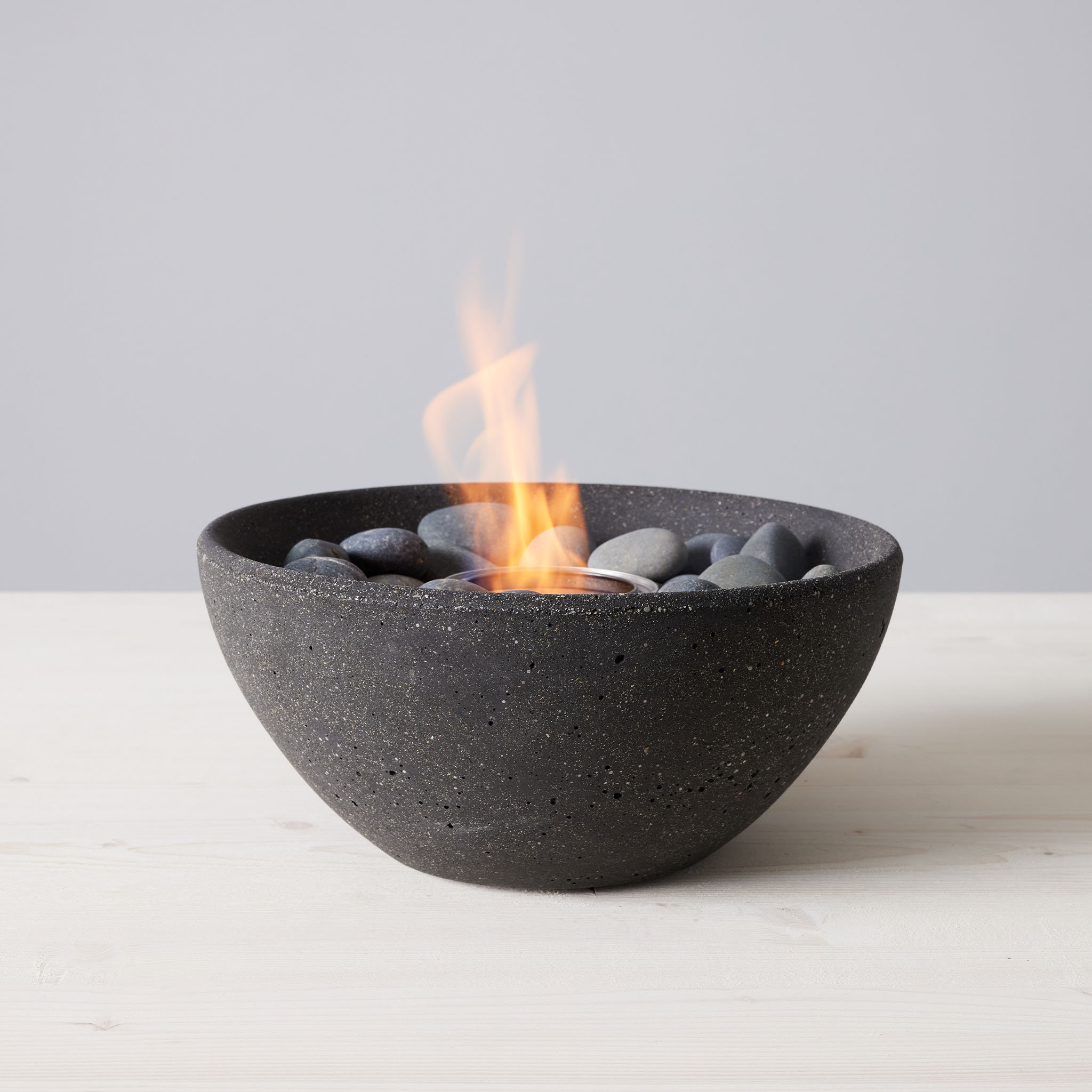 TerraFlame Basin Concrete Table Top Gel Fuel Fire Bowl - Indoor